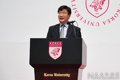 刘伟校长在高丽大学校庆典礼上致辞